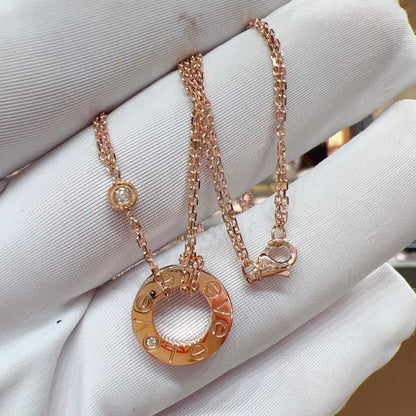 [Clover Jewelery]LOVE NECKLACE 16MM 2 DIAMONDS
