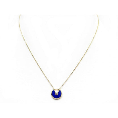[Clover Jewelery]AMULETTE ROSE GOLD AGATE NECKLACE
