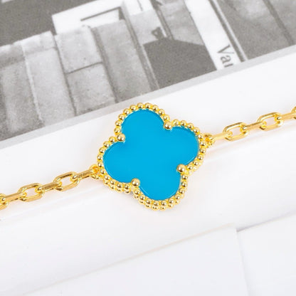 [Clover Jewelery]CLOVER 5 MOTIFS TURQUOISE BRACELET