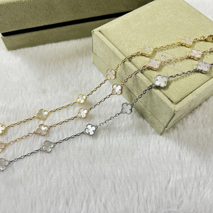 [Clover Jewelery]CLOVER 6 MOTIF WHITE MOP BRACELET