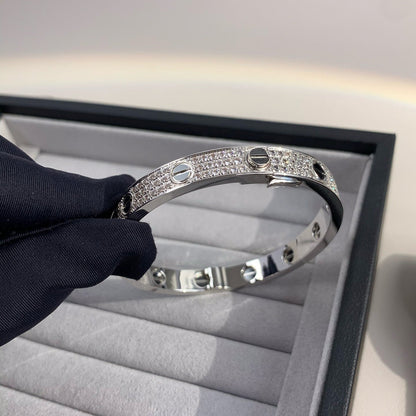 [Clover Jewelery]LOVE BRACELET 6.1MM DIAMOND-PAVED CERAMIC
