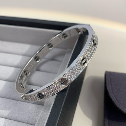 [Clover Jewelery]LOVE BRACELET 6.1MM DIAMOND-PAVED CERAMIC