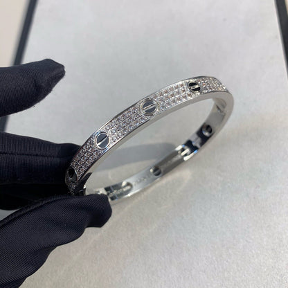 [Clover Jewelery]LOVE BRACELET 6.1MM DIAMOND-PAVED CERAMIC