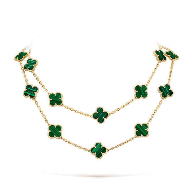 [Clover Jewelery]CLOVER 20 MOTIFS MALACHITE GOLD