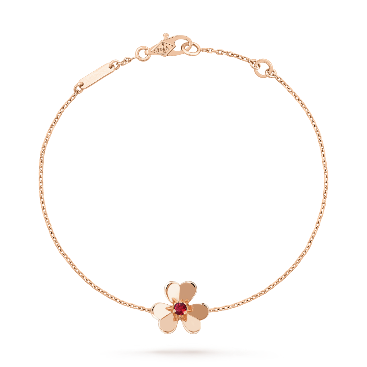 [Clover Jewelery]FRIVOLE GOLD FLOWER PINK MALACHITE BRACELET