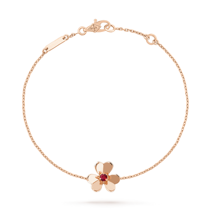 [Clover Jewelery]FRIVOLE GOLD FLOWER PINK MALACHITE BRACELET