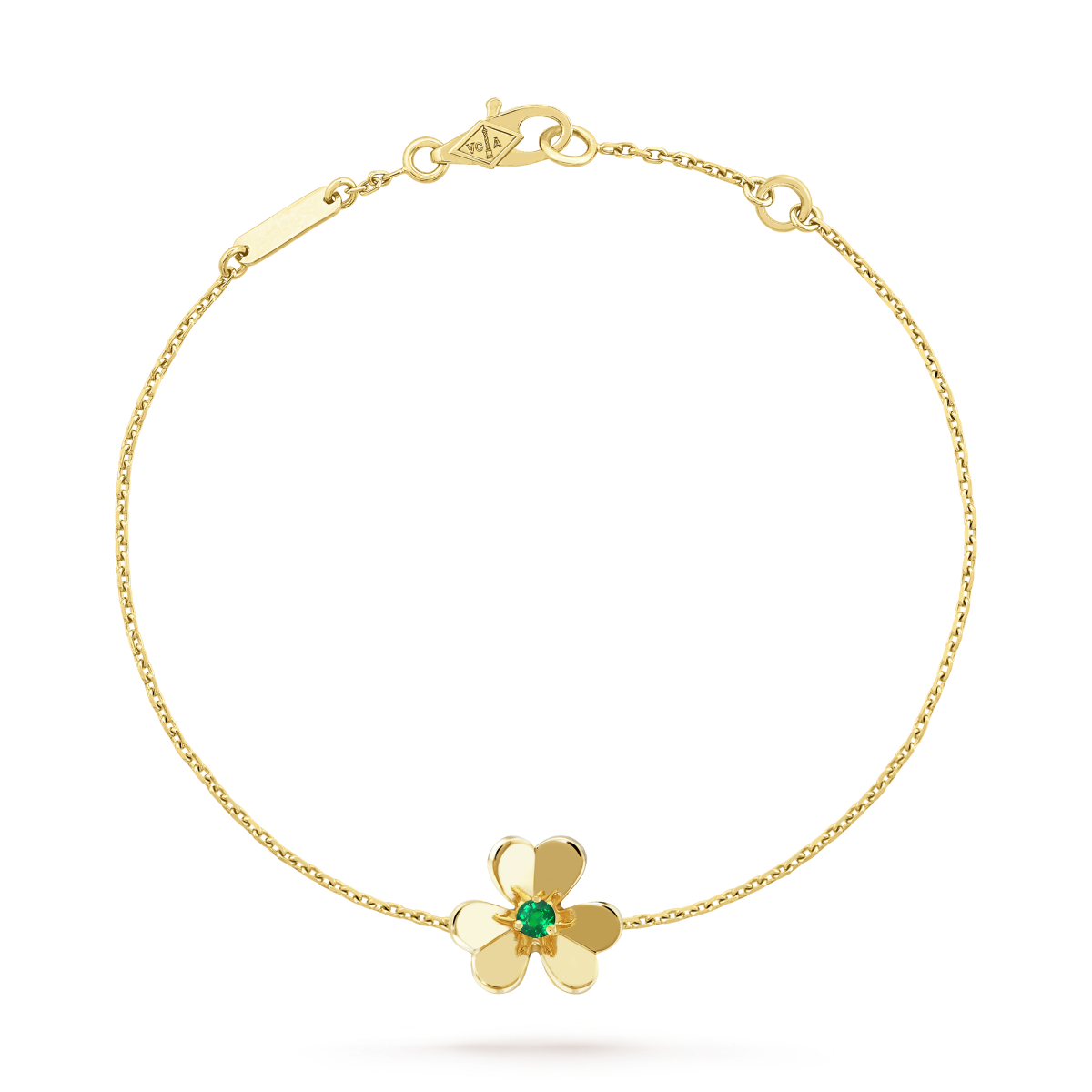 [Clover Jewelery]FRIVOLE GOLD FLOWER PINK MALACHITE BRACELET