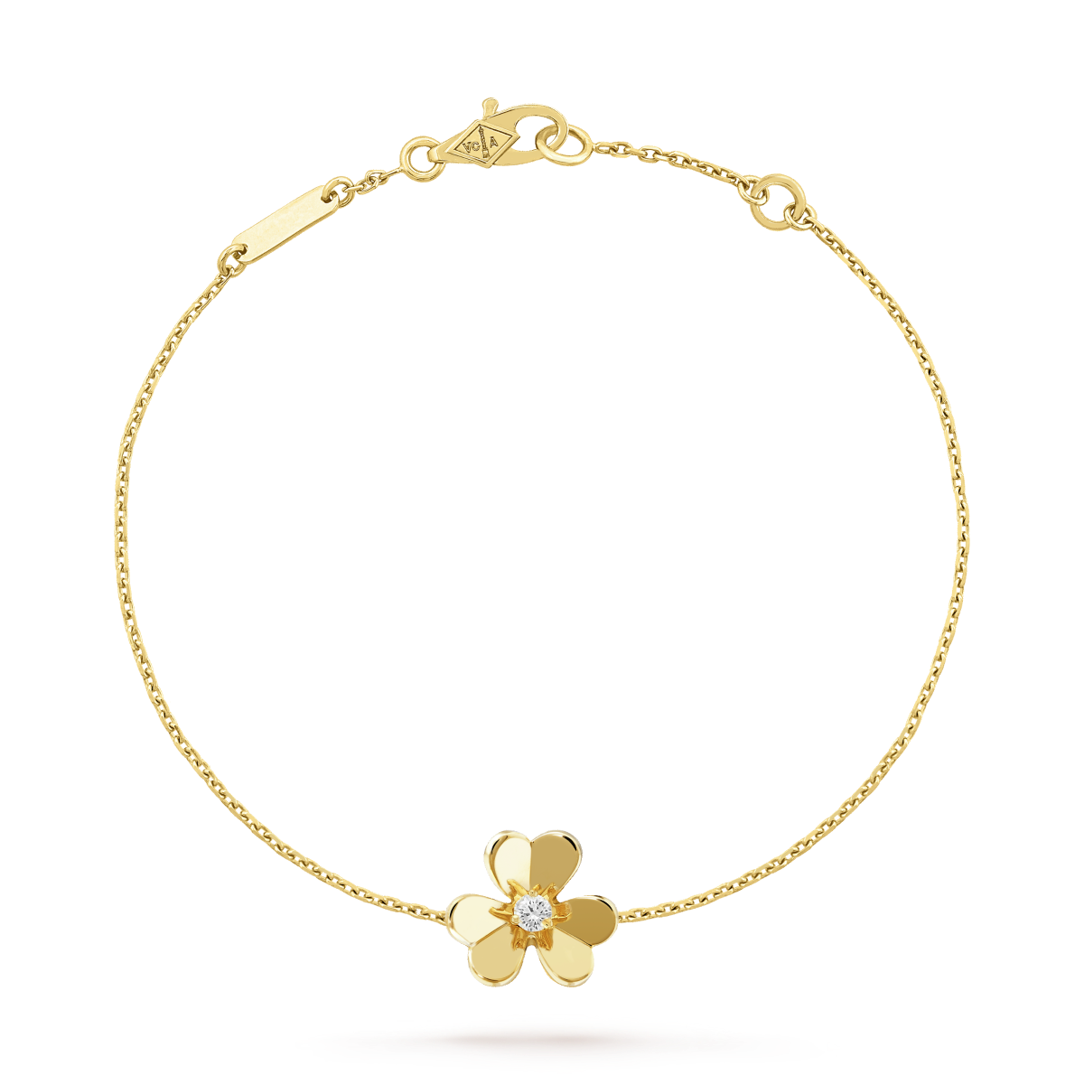 [Clover Jewelery]FRIVOLE GOLD FLOWER PINK MALACHITE BRACELET
