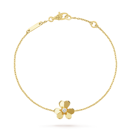 [Clover Jewelery]FRIVOLE GOLD FLOWER PINK MALACHITE BRACELET