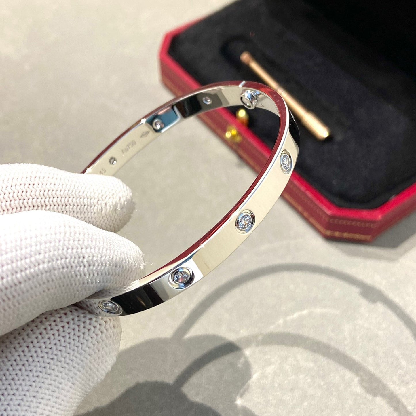 [Clover Jewelery]LOVE BRACELET 6.1MM 10 DIAMONDS