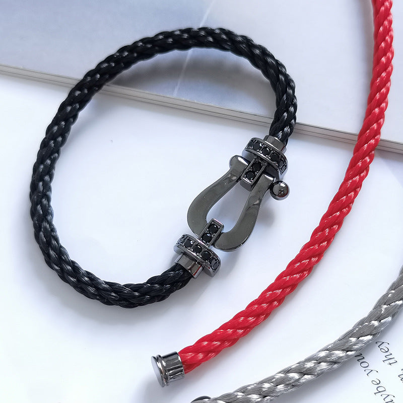 [Clover Jewelery]FORCE LARGE SERIES HORSESHOE BLACK SAMURAI BRACELET