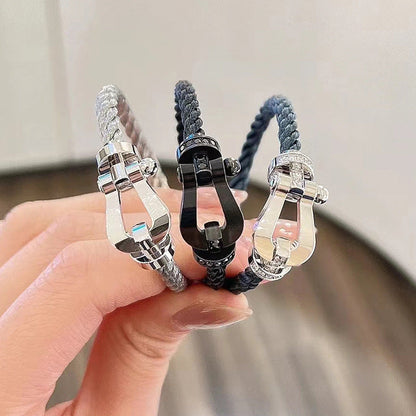 [Clover Jewelery]FORCE LARGE HORSESHOE NO DIAMOND BRACELET SILVER