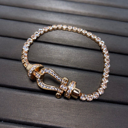 [Clover Jewelery]FORCE  HORSESHOE  DIAMOND TENNIS BRACELET