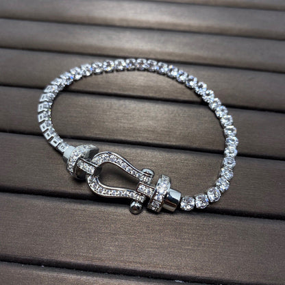 [Clover Jewelery]FORCE  HORSESHOE  DIAMOND TENNIS BRACELET