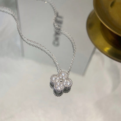 [Clover Jewelery]CLOVER 15MM DIAMOND SINGLE FLOWER NECKLACE