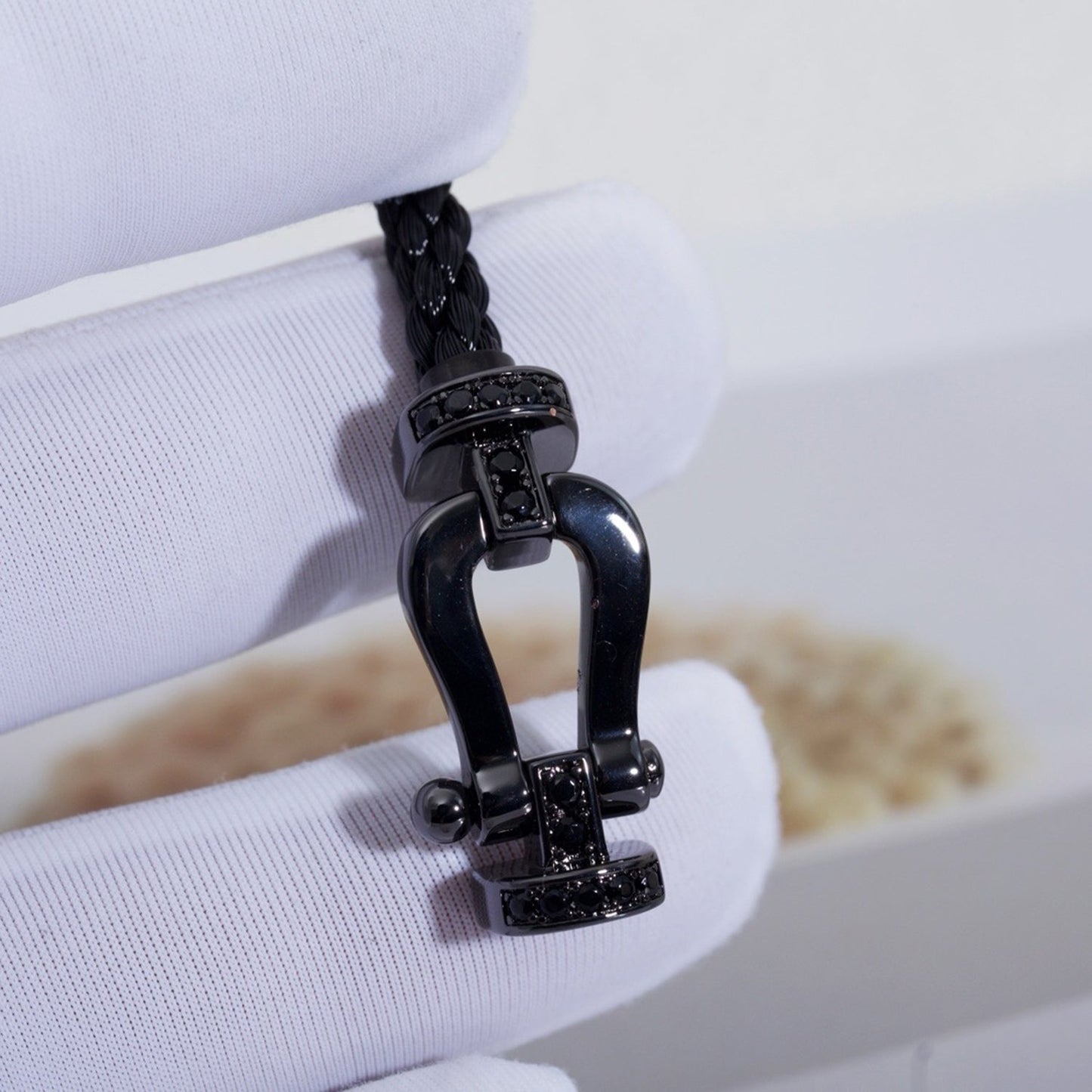 [Clover Jewelery]FORCE LARGE SERIES HORSESHOE BLACK SAMURAI BRACELET
