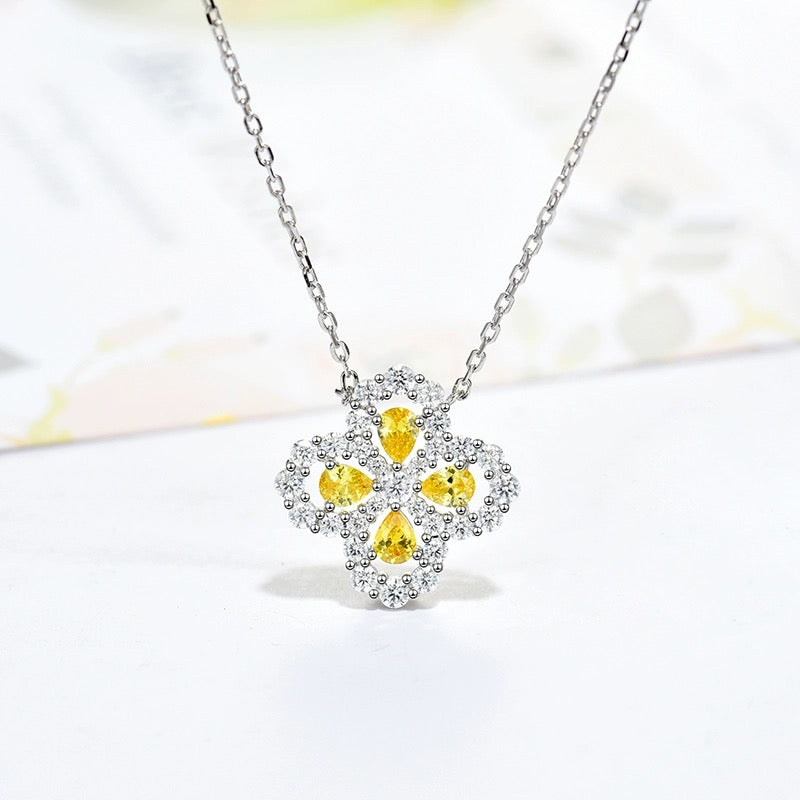 [Clover Jewelery]LOOP NECKLACE FULL MOTIF DIAMOND 16MM MULTIPLE COLORS