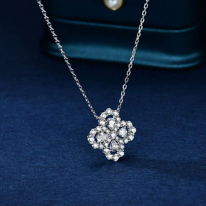 [Clover Jewelery]LOOP NECKLACE FULL MOTIF DIAMOND 16MM MULTIPLE COLORS