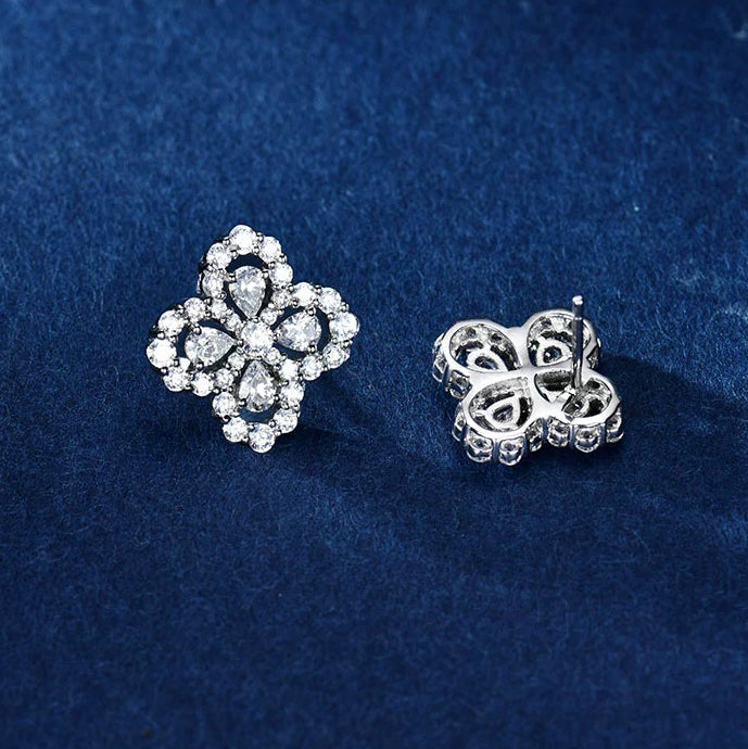 [Clover Jewelery]LOOP EARRINGS FULL MOTIF DIAMOND 16MM