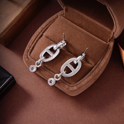 [Clover Jewelery]HM CHAINE DIAMOND EARRINGS