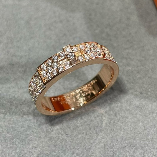 [Clover Jewelery]KELLY PINK GOLD DIAMOND RING