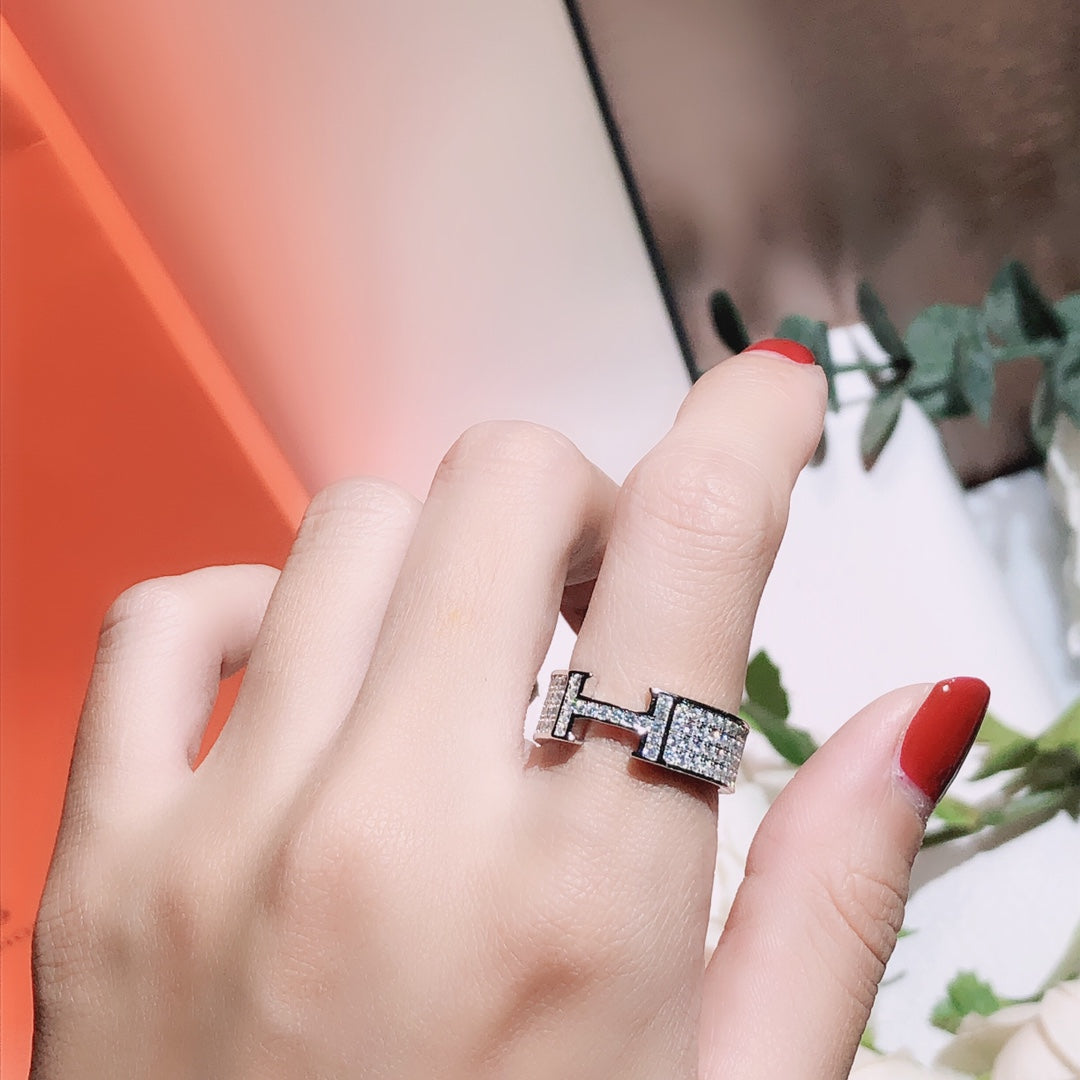 [Clover Jewelery]H RING FULL DIAMOND