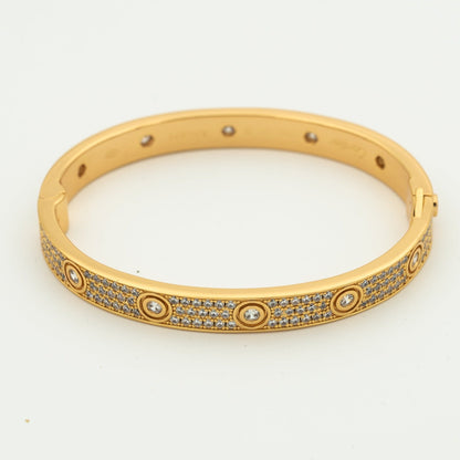 [Clover Jewelery]LOVE BRACELET 6.1MM DIAMOND-PAVED 10 BIG DIAMONDS