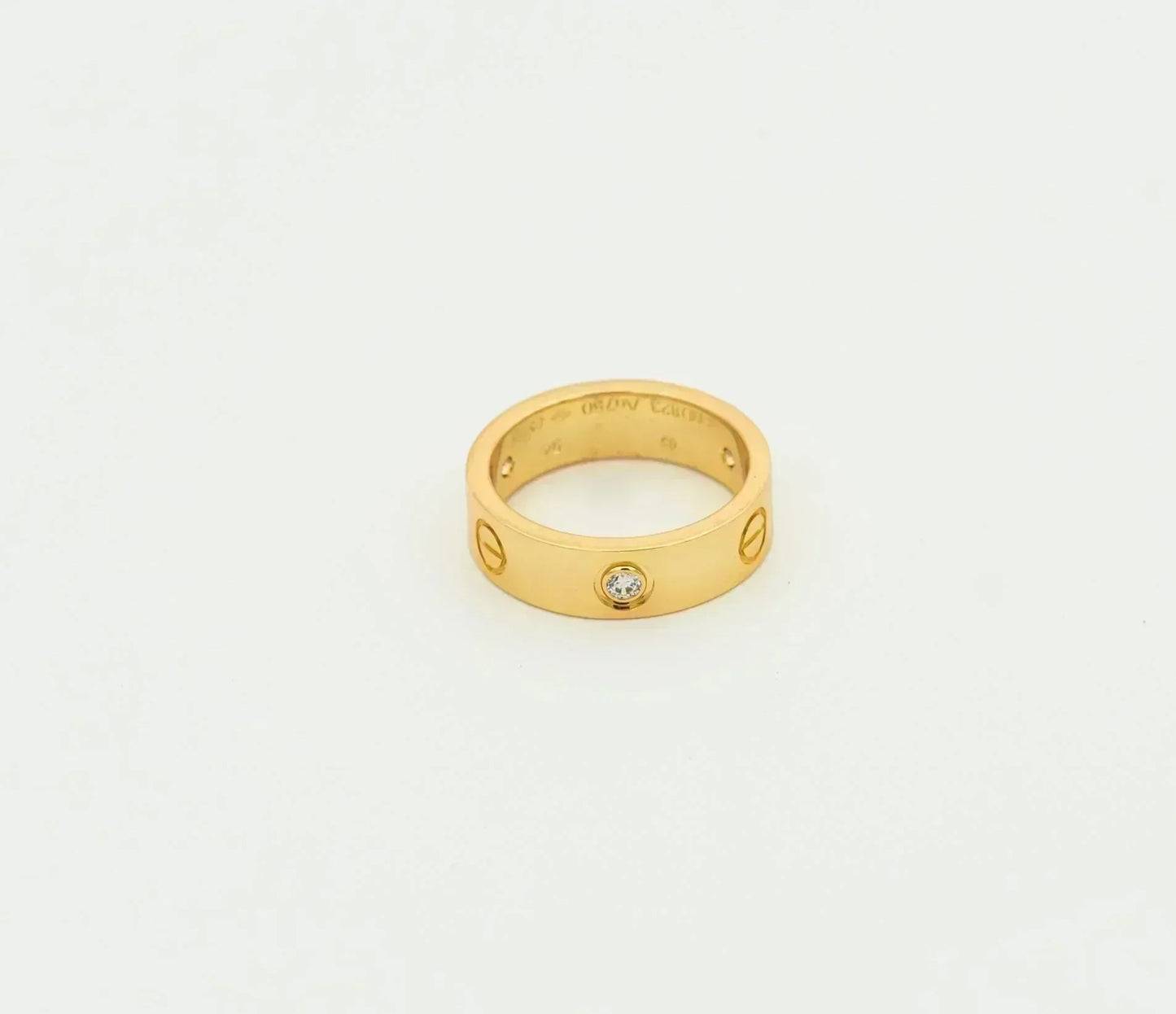 [Clover Jewelery]LOVE RING 5.5MM 3 DIAMONDS GOLD