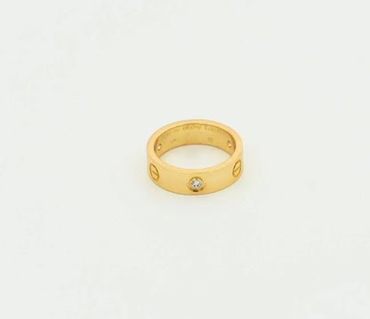 [Clover Jewelery]LOVE RING 5.5MM 3 DIAMONDS GOLD