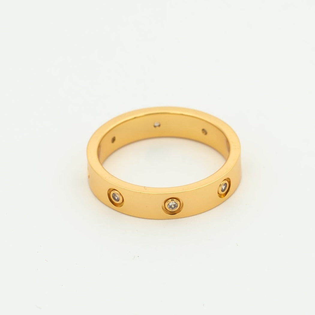 [Clover Jewelery]LOVE RING 3.6MM 8 DIAMONDS