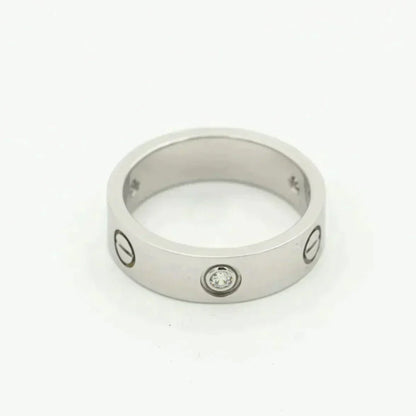 [Clover Jewelery]LOVE RING 5.5MM 3 DIAMONDS SILVER