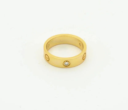 [Clover Jewelery]LOVE RING 4MM 1 DIAMOND GOLD
