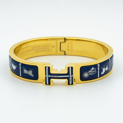 [Clover Jewelery]H BRACELET BLUE CERAMIC