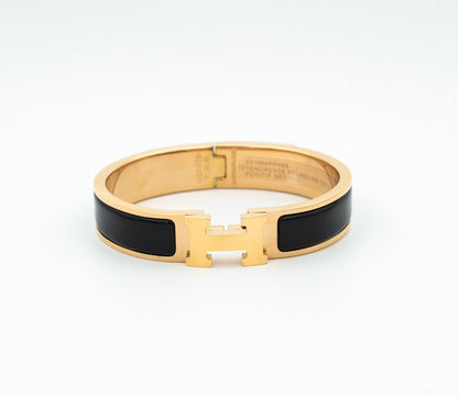 [Clover Jewelery]H BLACK BRACELET