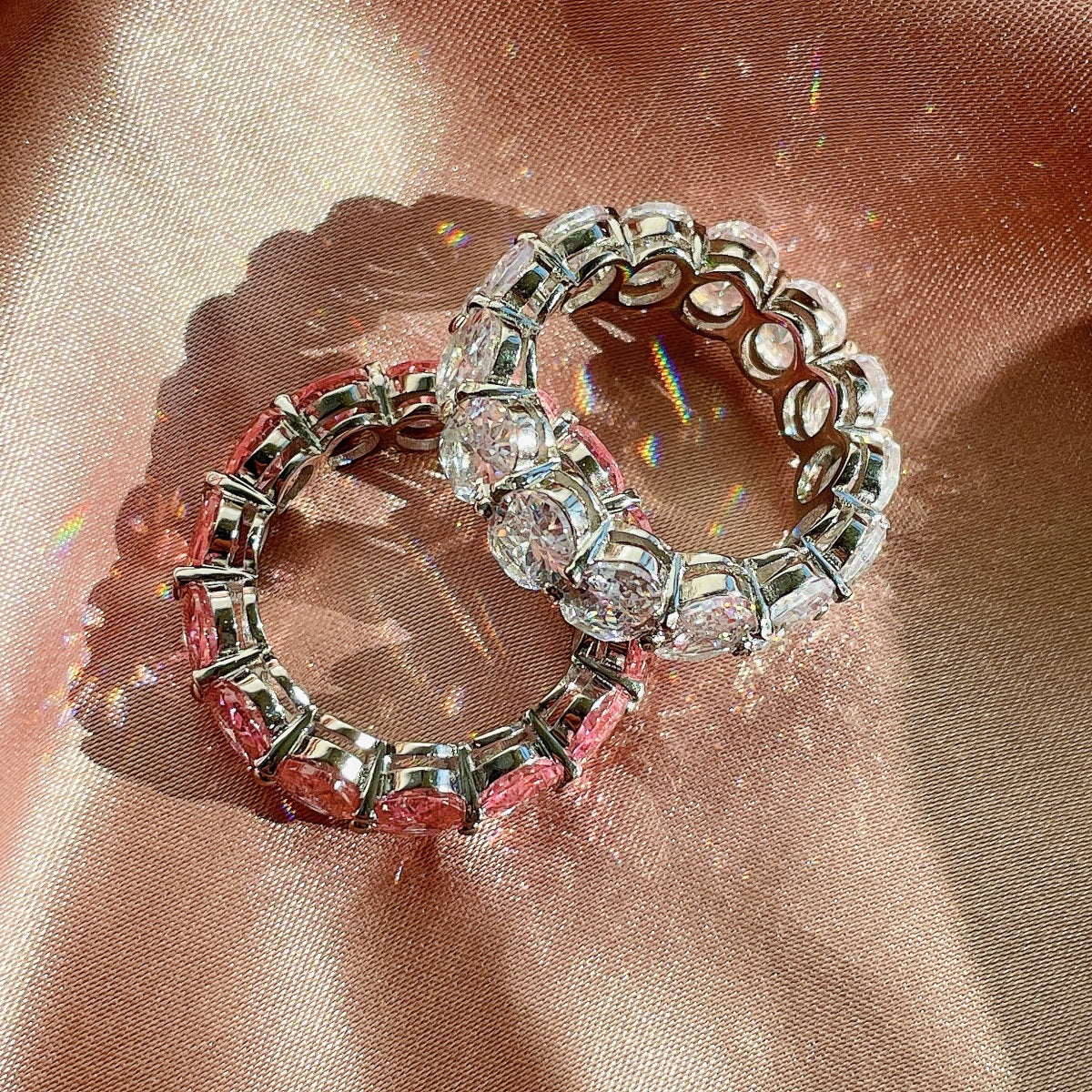 [Clover Jewelery]Dainty Elongated Cushion Cut Tennis Ring