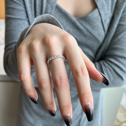 [Clover Jewelery]Sparkling Round Cut Tennis Ring