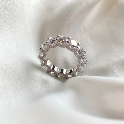 [Clover Jewelery]Gorgeous Round Cut Tennis Ring
