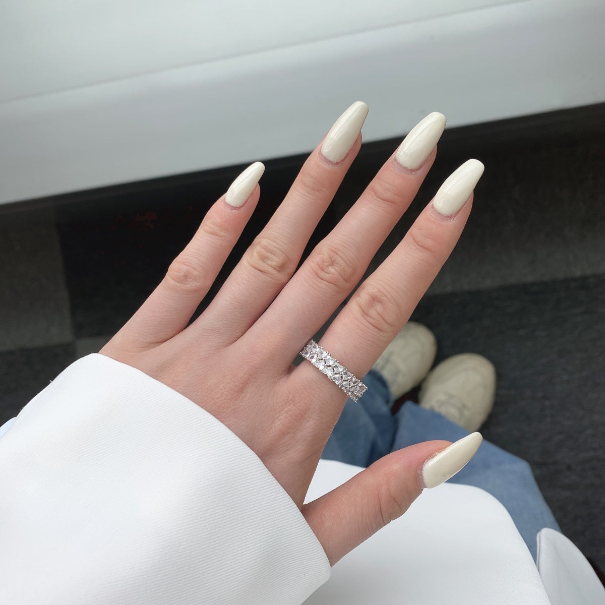 [Clover Jewelery]Sparkling Full Heart Ring