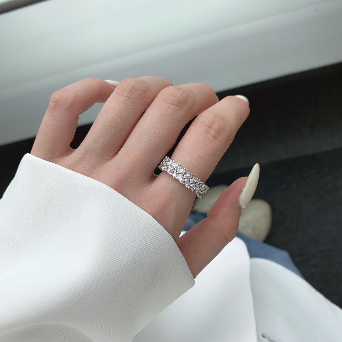 [Clover Jewelery]Sparkling Full Heart Ring