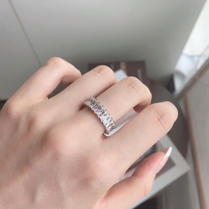 [Clover Jewelery]Unique Colorful Radiant Cut RIng