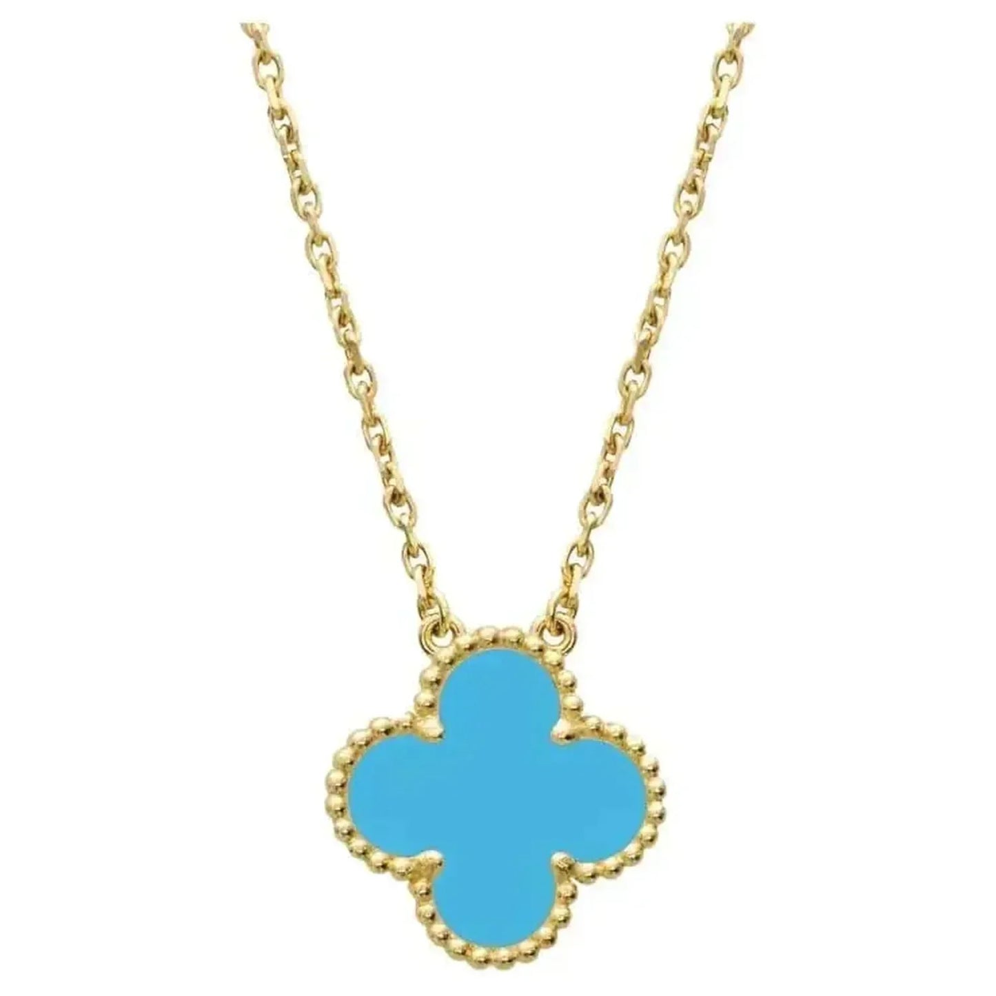 [Clover Jewelery]CLOVER 15MM VINTAGE TURQUOISE NECKLACE