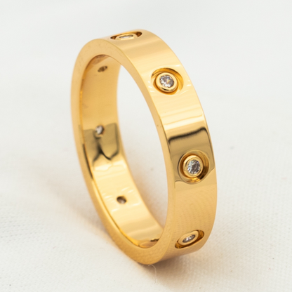 [Clover Jewelery]LOVE RING 3.6MM 8 DIAMONDS