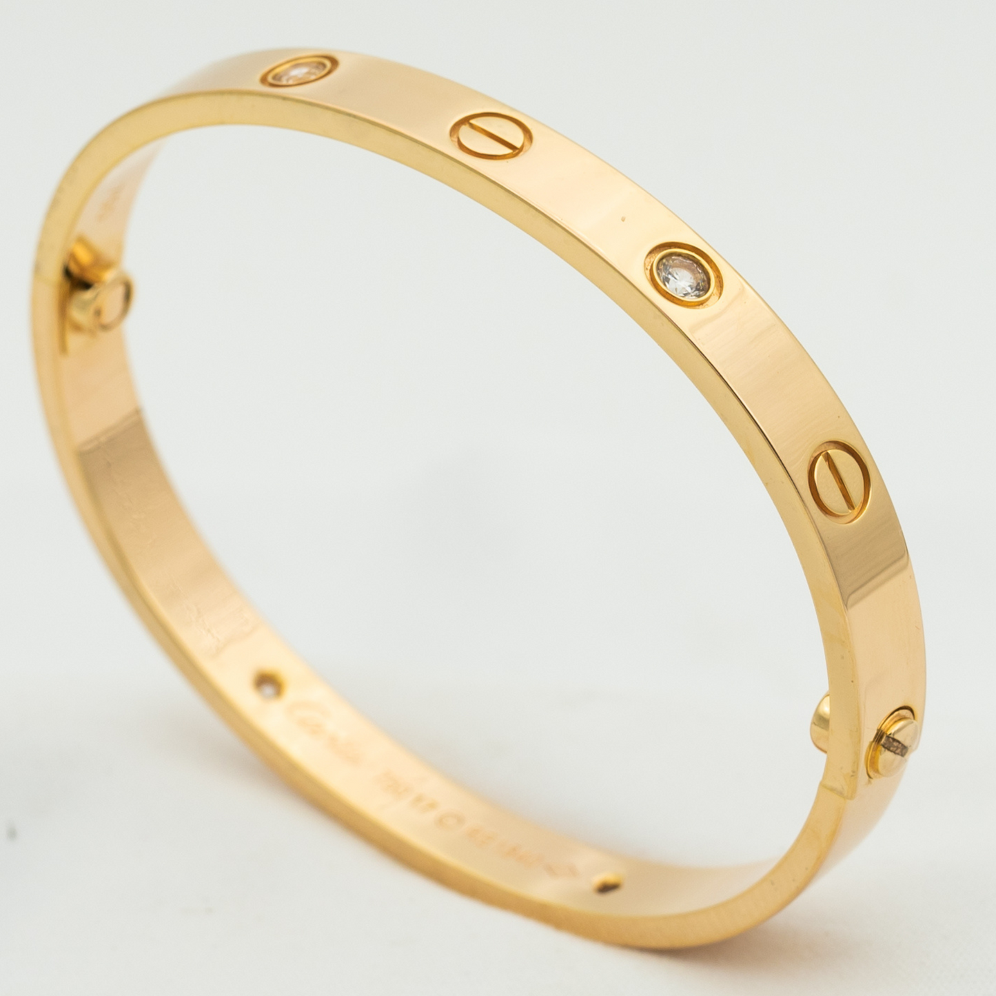 [Clover Jewelery]LOVE BRACELET 6.1MM 4 DIAMONDS