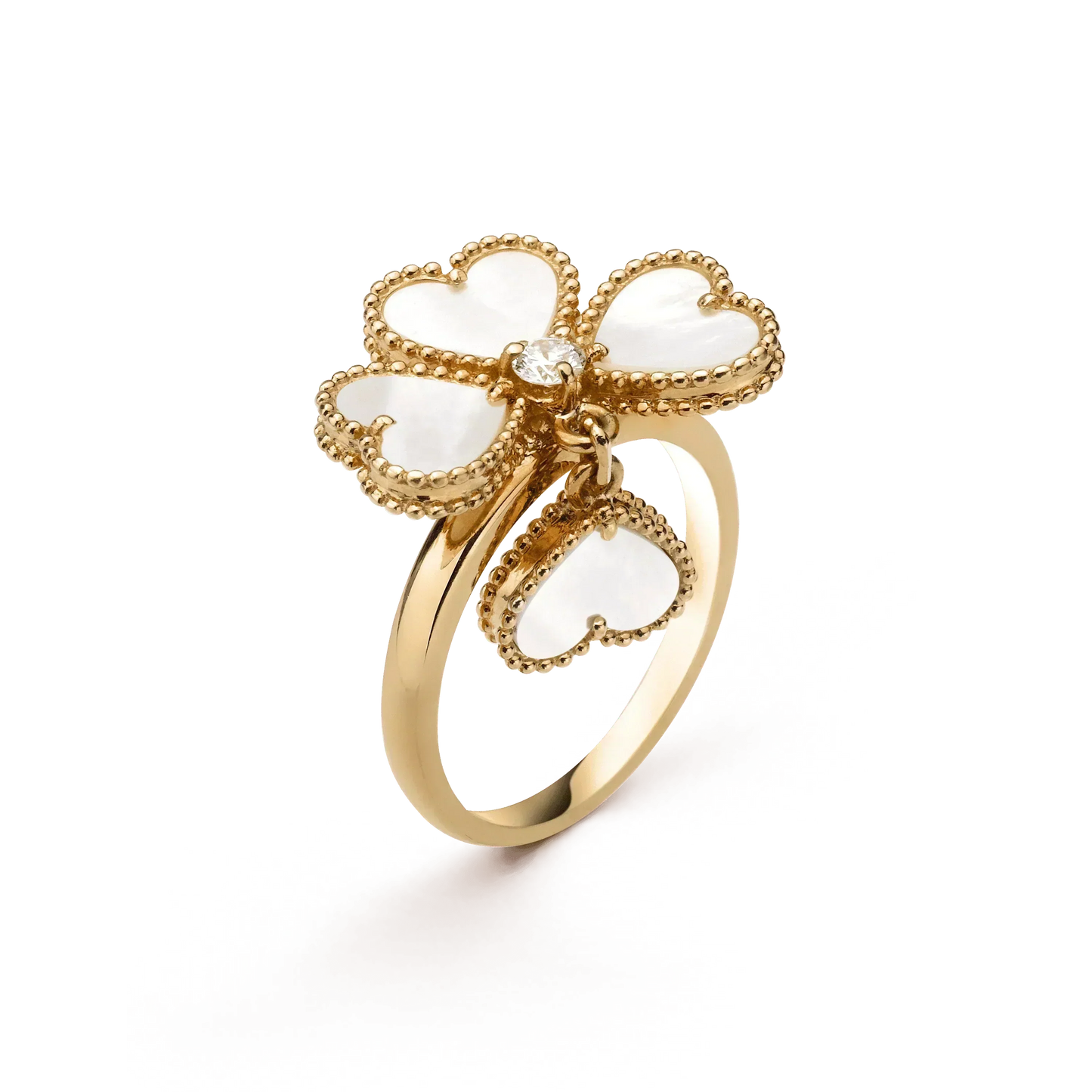 [Clover Jewelery]SWEET CLOVER WHITE MOP RING