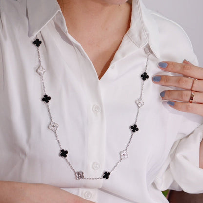 [Clover Jewelery]CLOVER 20 MOTIFS ONYX DIAMOND SILVER