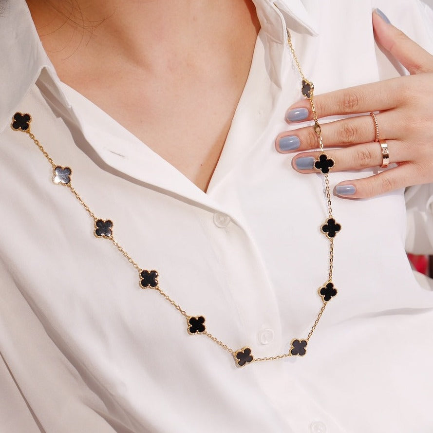 [Clover Jewelery]CLOVER 20 MOTIFS ONYX ROSE GOLD