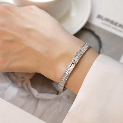 [Clover Jewelery]KELLY BRACELET DIAMOND PAVED