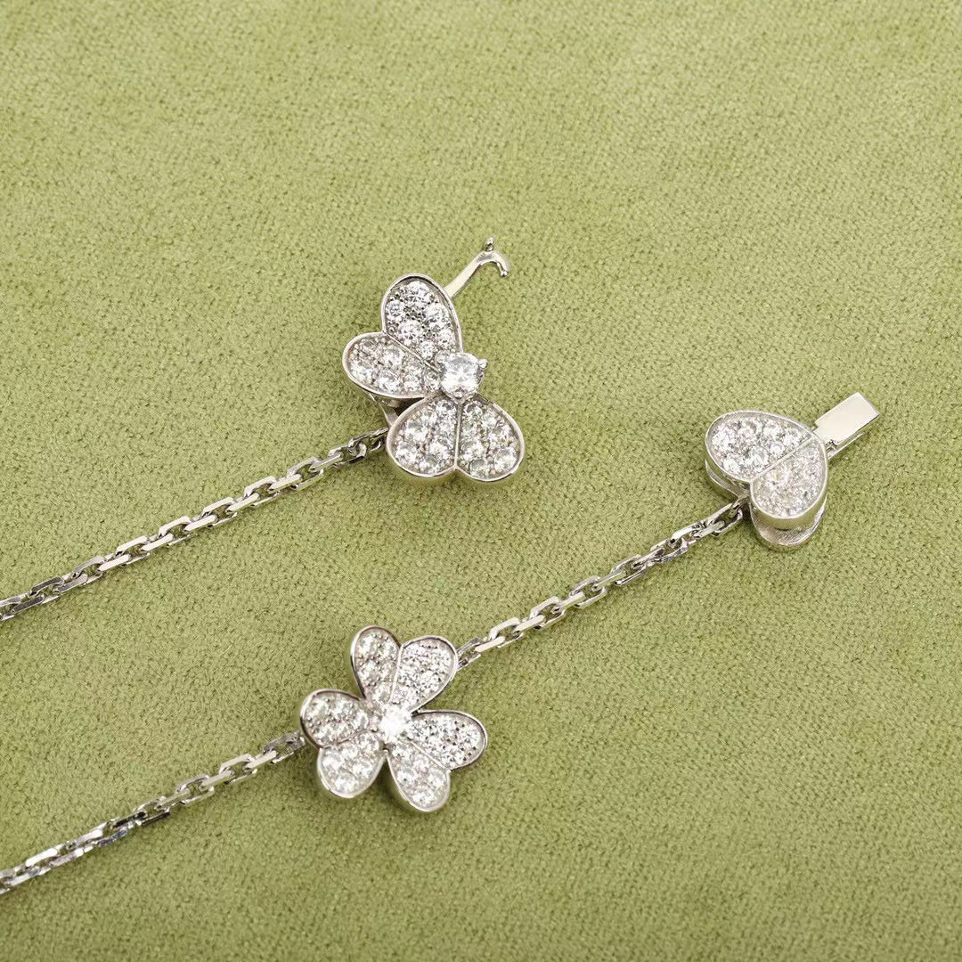 [Clover Jewelery]FRIVOLE SILVER 9 FLOWERS NECKLACE