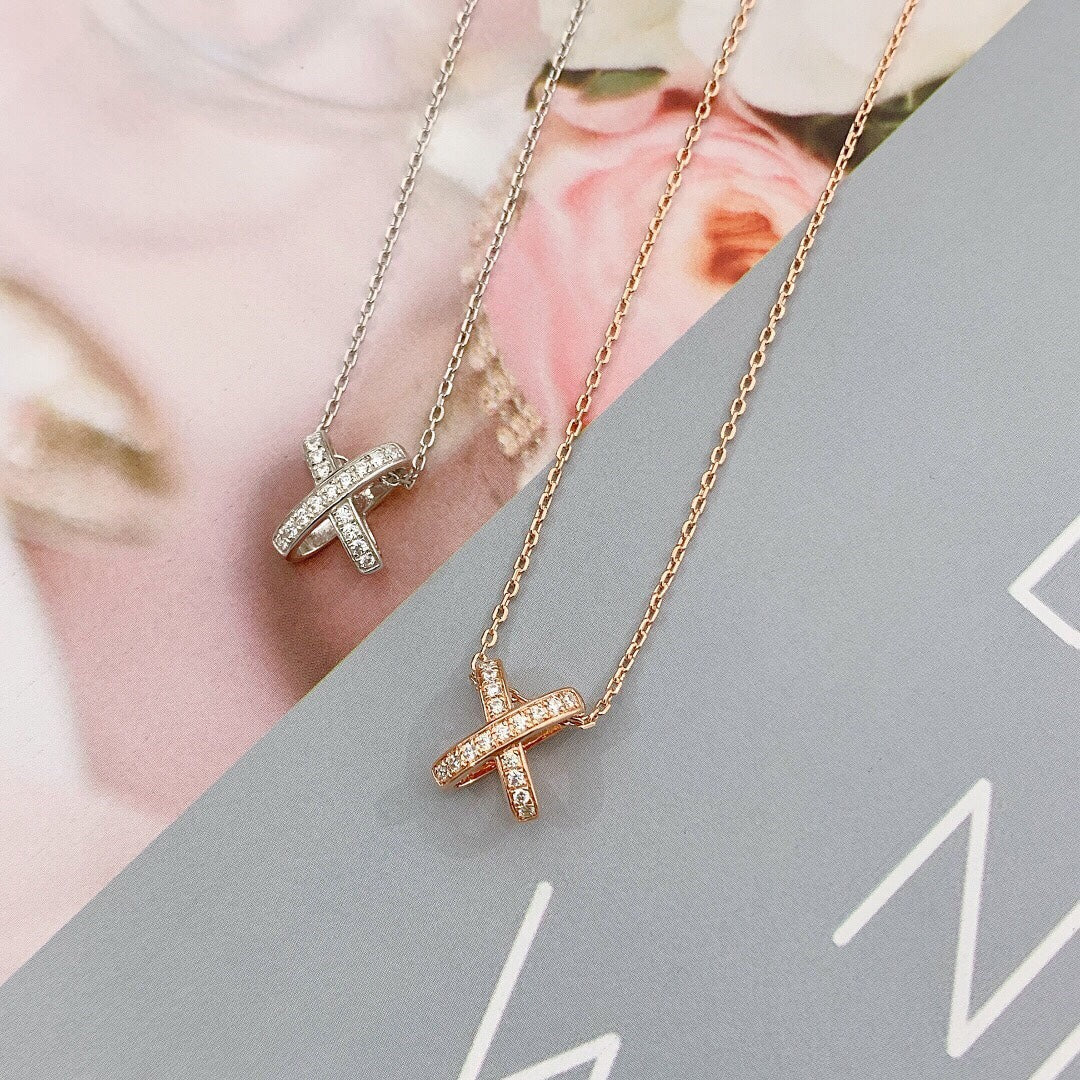 [Clover Jewelery]JEUX DE DIAMOND NECKLACE