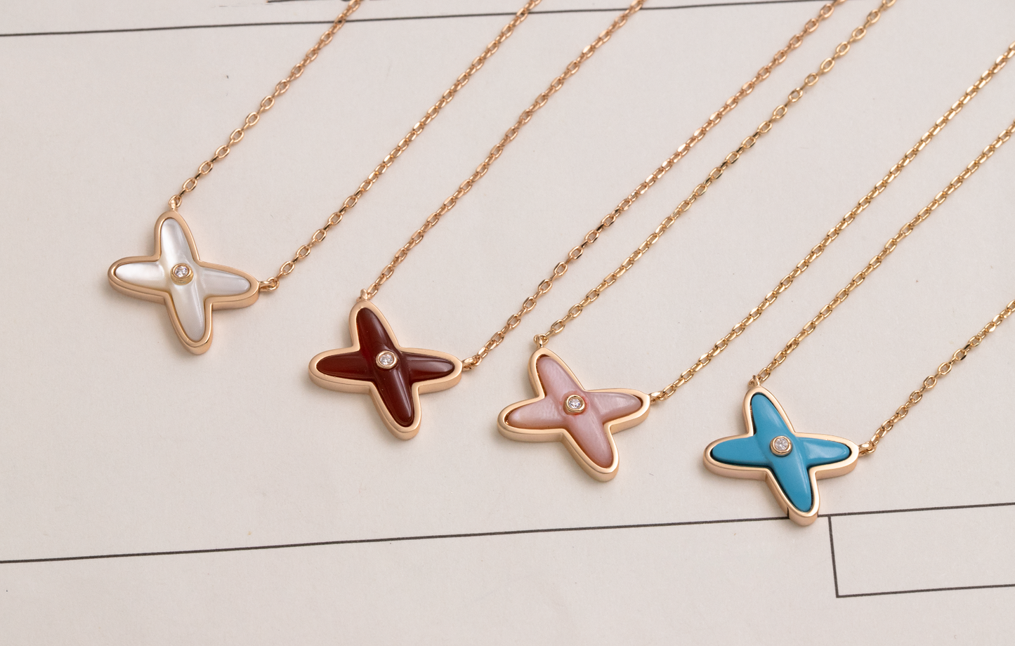 [Clover Jewelery]JEUX DE NECKLACE 1 DIAMOND